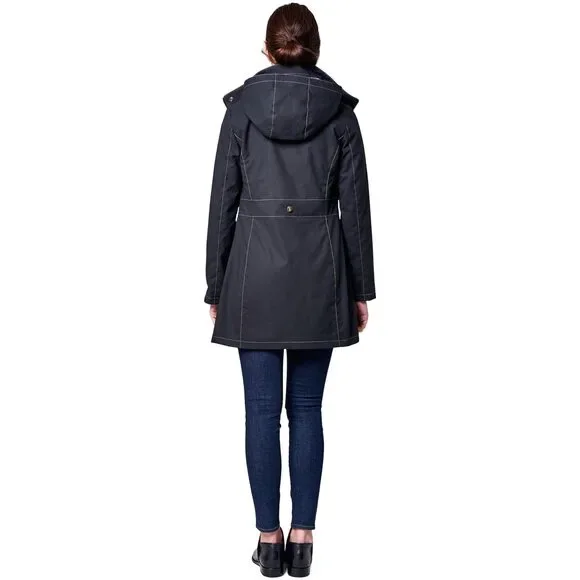 FELLER Women's Waxed Cotton Raincoat Machine Washable Water
